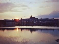 on the bank of Vltava