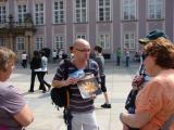 Radek showing us photos of the history of Prague Castle 