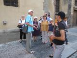 Guide Jaromir with blue T-shirt and our group