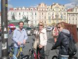 our group at the very start of the tour – fresh and admiring the Old Town Square