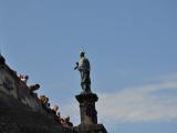 One of the most famous statues on the Charles Bridge – St. John of Nepomuk