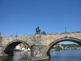 Passing Charles bridge on the boat